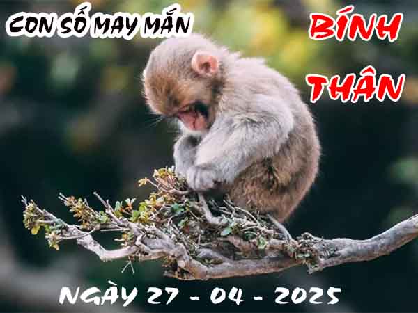 Con số tài lộc tuổi Bính Thân ngày 27/4/2025 chủ nhật hôm nay
